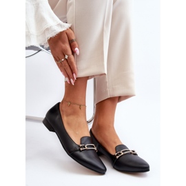 Zazoo 2885 Ballerinas aus Leder mit Verzierung, Schwarz 1