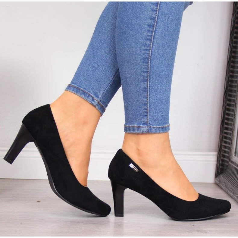 Sergio Leone W SK39T schwarze Wildlederpumps 2