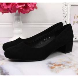 Sergio Leone W SK354C Wildleder-Blockpumps, schwarz 2