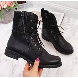 Jezzi W JEZ254A Schnür- und Reißverschlusstasche, schwarz 1