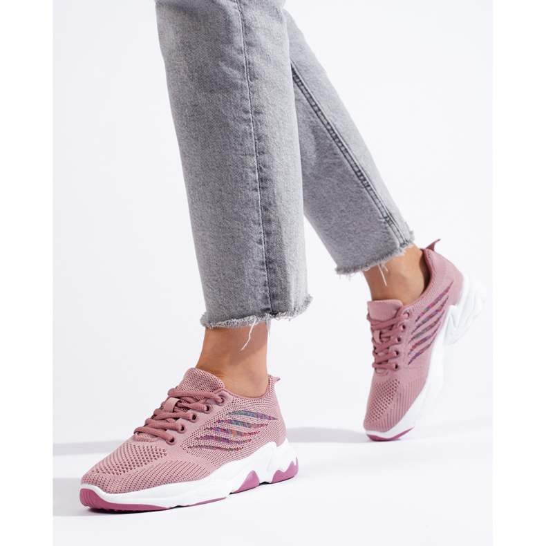TRENDI Sportschuhe Turnschuhe violett rosa 2