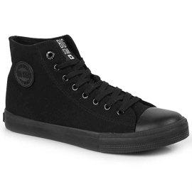 Hohe schwarze Herrenturnschuhe Big Star FF174550 1