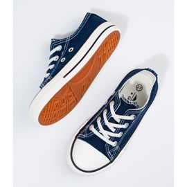 Marineblaue Kindersneaker Vico mit Gummizug 1