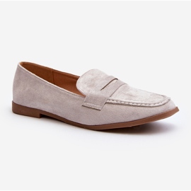 Klassische Mokassins für Damen in Grau Olevin 1