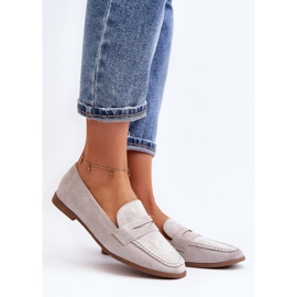 Klassische Mokassins für Damen in Grau Olevin 2