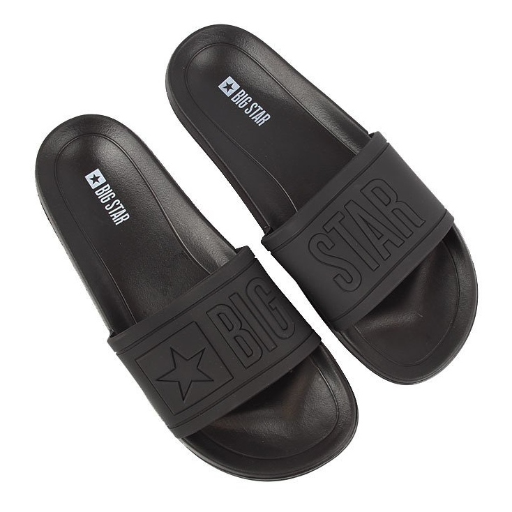 Strandhausschuhe aus schwarzem Gummi Big Star DD274A271 1