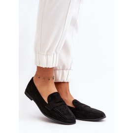 Klassische Damen-Mokassins aus schwarzem Olevin 2