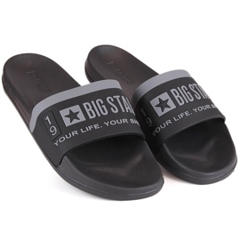 Schwarze Sport-Flip-Flops Big Star LL274732 2