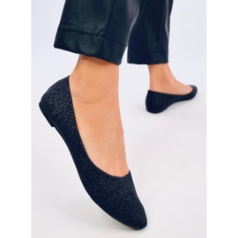Chiesa Schwarze Ballerinas mit Glitzer 2