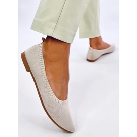 Kreiss Beige durchbrochene Ballerinas 2