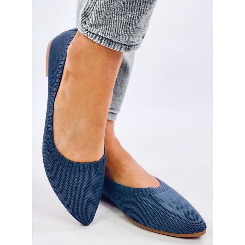 Blaue durchbrochene Ballerinas von Kreiss 2