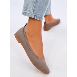 Kreiss Khaki durchbrochene Ballerinas braun 2