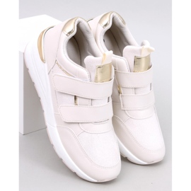 Moulton Beige Keilsneaker mit Klettverschluss 1