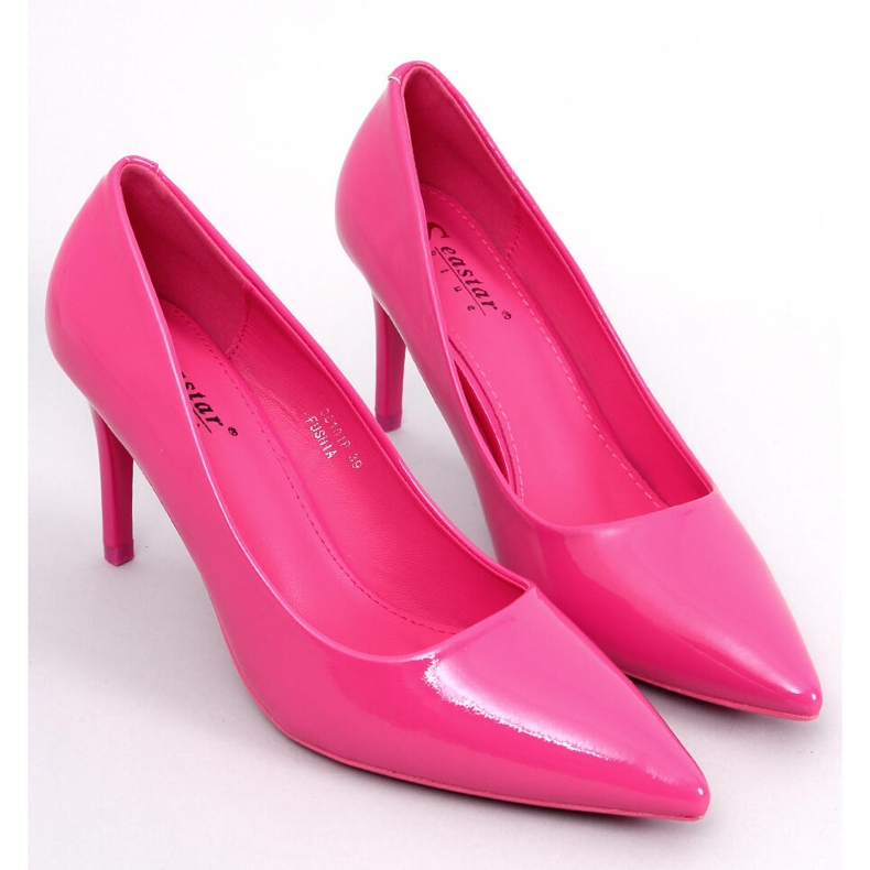 Charlotte Fuchsia lackierte Stiletto-Pumps rosa 1