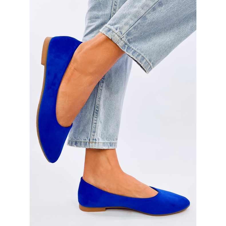 Keys Ballerinas aus himmelblauem Leder mit Innensohle 1