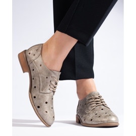 Daszyński goldene durchbrochene Damenschuhe 1