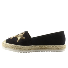 Canvas-Espadrilles mit CV-353 Black Nieten schwarz 1
