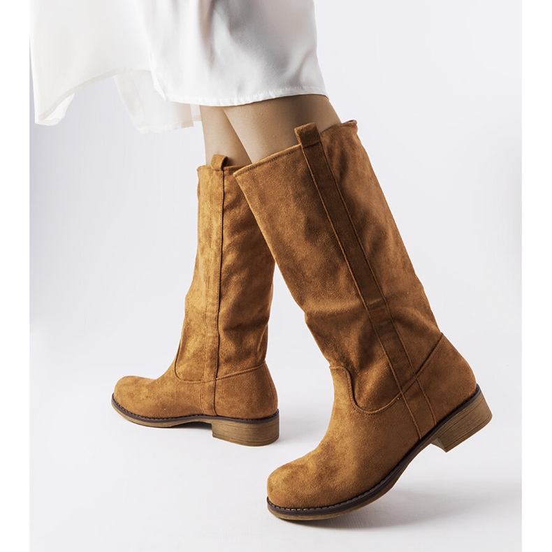 Aosta braune flache Stiefel 1