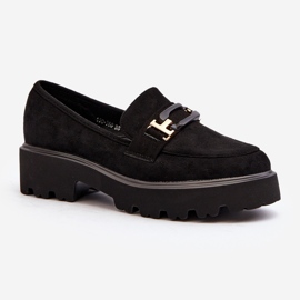 Damen-Mokassins mit Verzierung Schwarz Omavia 2