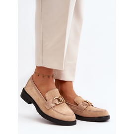 Klassische Damen-Mokassins in Beige von Fiviana 2