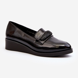 Vinceza Damen-Slipper aus Lackleder in Schwarz von Polike 2