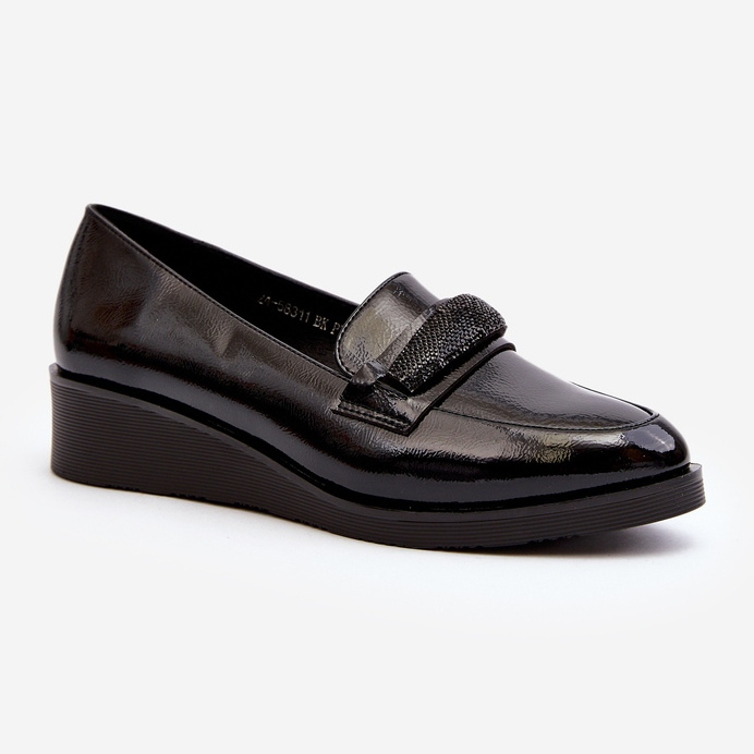 Vinceza Damen-Slipper aus Lackleder in Schwarz von Polike 2