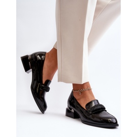 Vinceza Damen-Lackschuhe mit niedrigem Absatz, Schwarz Marilni 2