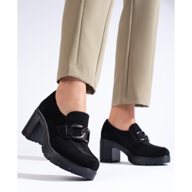 W. Potocki Wildleder schwarze High Heels Potocki 1