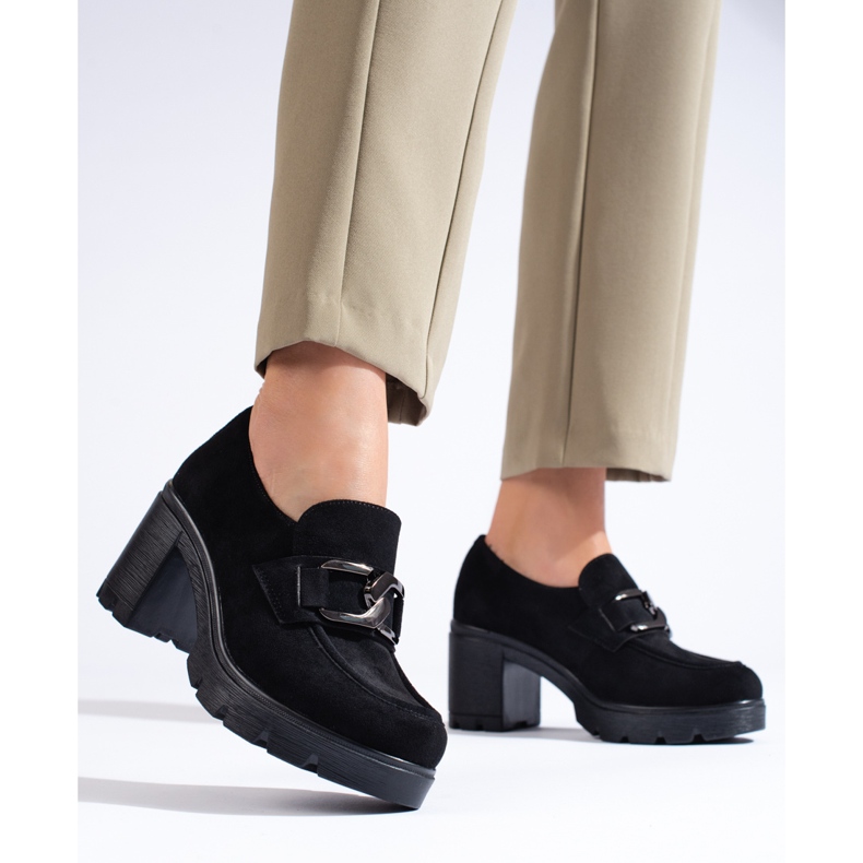 W. Potocki Wildleder schwarze High Heels Potocki 1