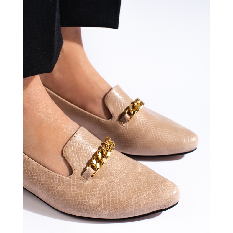 Beige Damen-Herrenstiefel mit spitzer Zehenpartie von Daszyński 2