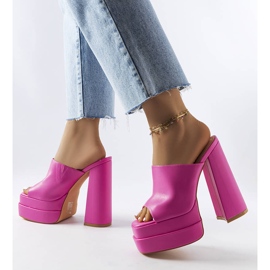 Rosa High-Heel-Slides von Mertzon 1