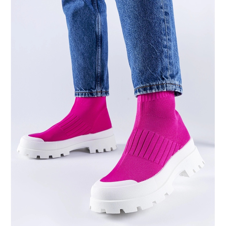 Rosa Sneaker mit flexiblem Obermaterial Varden 1