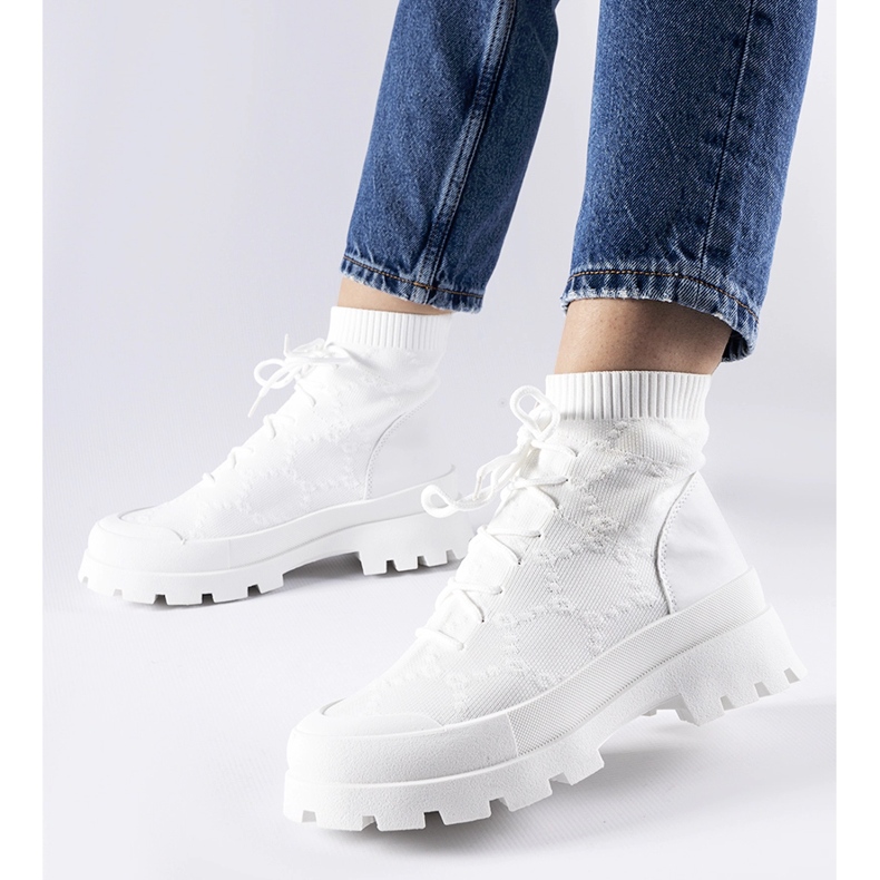 Weiße High-Top-Sneaker von Éric 1