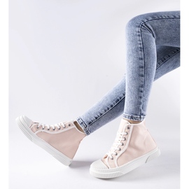 Rosa High-Top-Sneaker von Pozzuolo 1