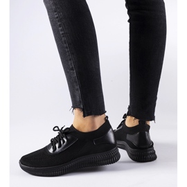 Schwarze, durchbrochene Pierantonio-Sneaker 1