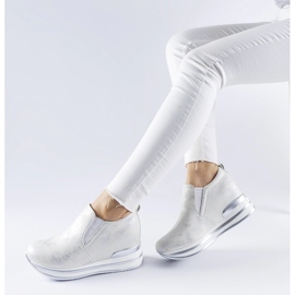 Alquippa-Sneaker mit silbernem Keilabsatz silber- 1