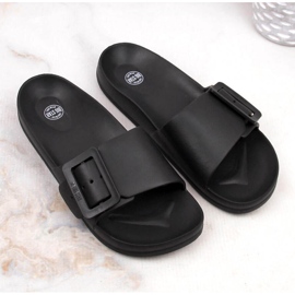 Strandhausschuhe aus schwarzem Schaum für Damen Big Star FF274A389 1