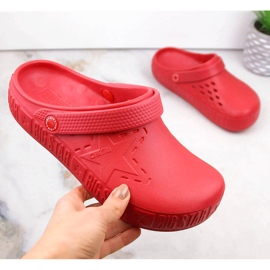 Damenhausschuhe kroks rot Big Star II275004 1