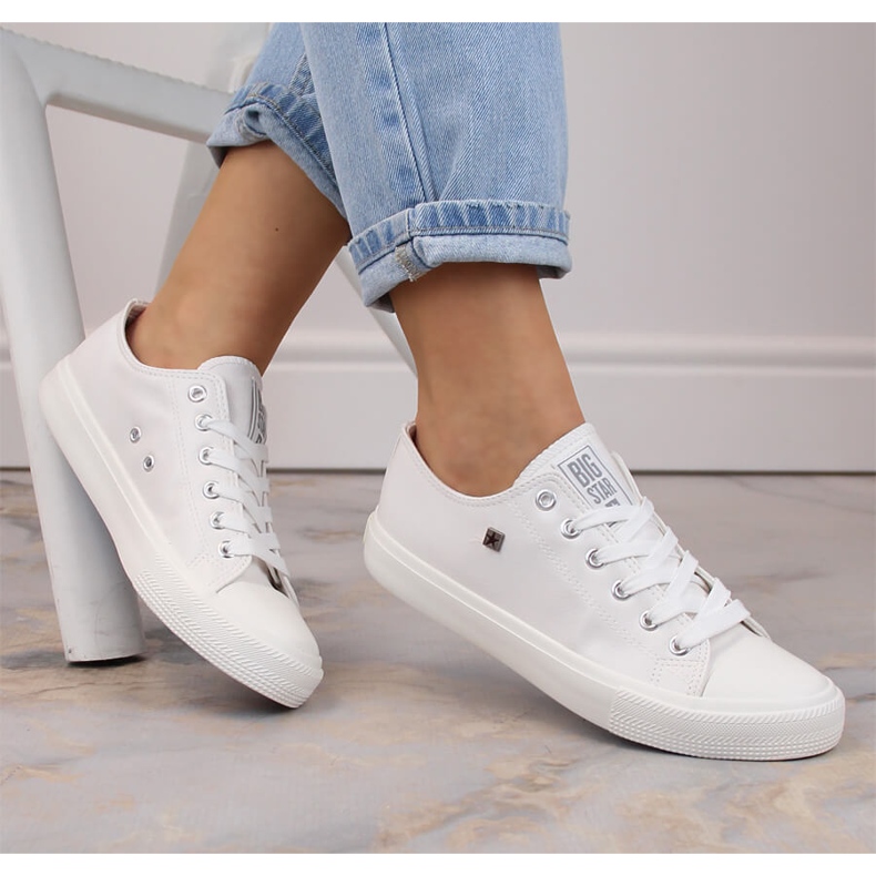 Weiße Turnschuhe, Kunstleder Big Star V274869 2