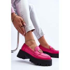 Zazoo 20164 Damen-Loafer aus Naturleder, Fuchsia rosa 1