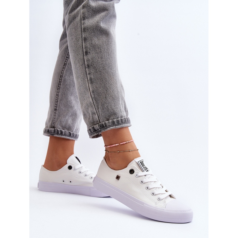 Klassisch niedrige Sneakers für Damen Big Star AA274010 Weiß 1
