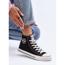 Klassische hohe Damen-Sneakers Big Star T274027 Schwarz 1