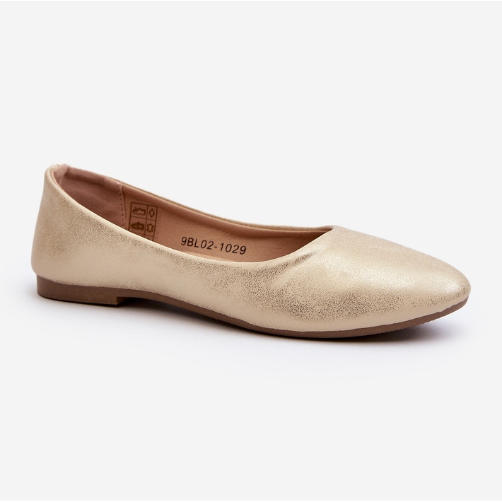 Klassische Ballerinas aus Leder, Gold Stacee golden 1