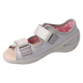 Befado Kinderhausschuhe PU 065P179 Silber 1