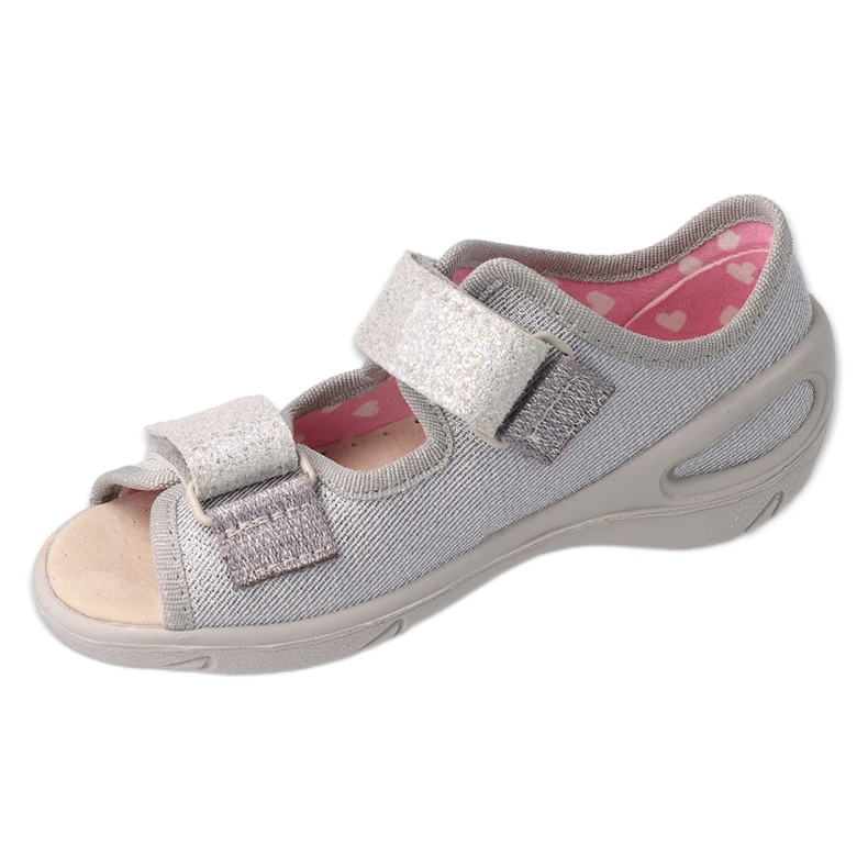 Befado Kinderhausschuhe PU 065P179 Silber 1