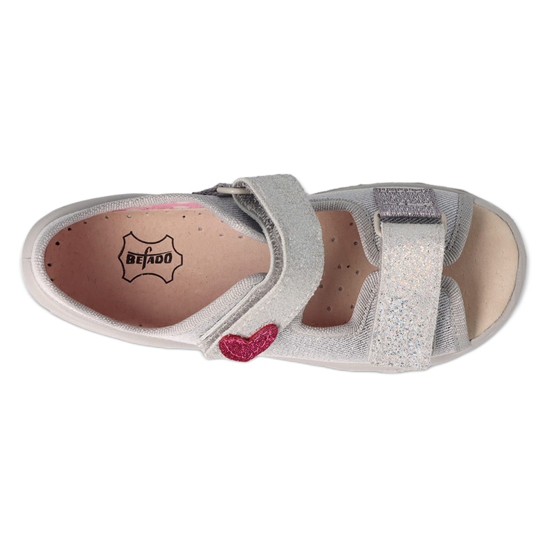 Befado Kinderhausschuhe PU 065P179 Silber 3
