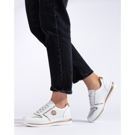 Weiße Sportschuhe aus Leder 1