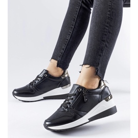 Schwarze Sneakers mit Marietta-Reißverschluss 1