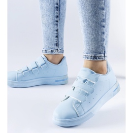 Paré-Sneaker in Blau mit Klettverschluss 1