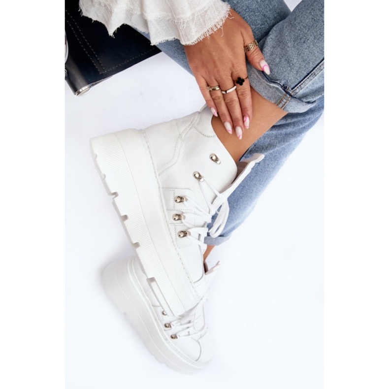 Zazoo 3416 Leder Damen Sportschuhe Weiß 1